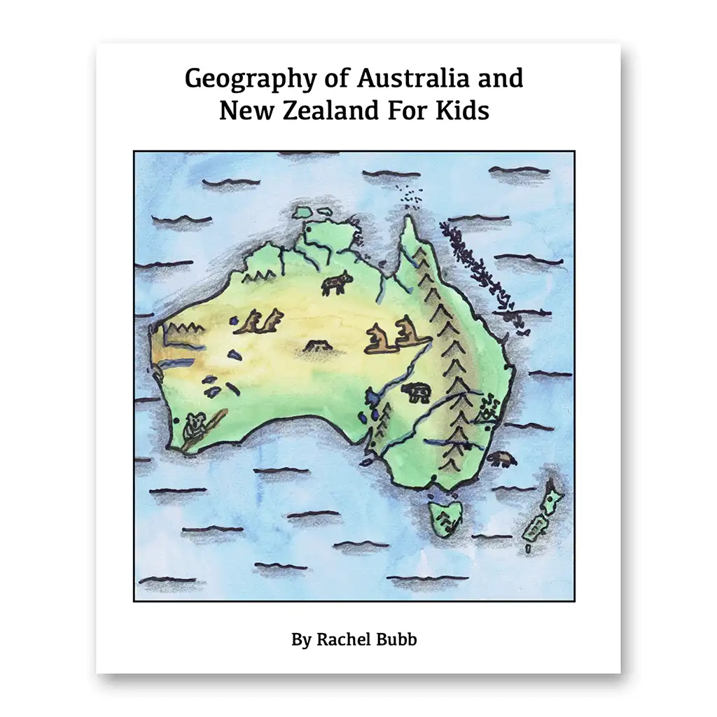 Geography of Australia and New Zealand For Kids by Living Book Press